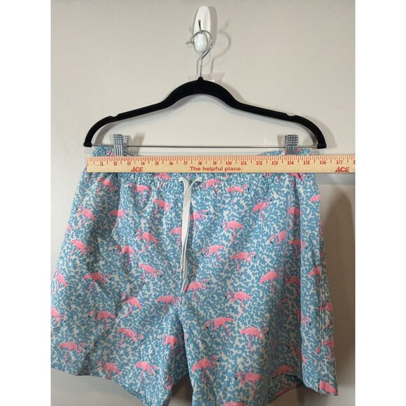 Chubbies Blue Flamingo Swim Trunks M The Domingos Are For Flamingos 5.5 Inseam - Picture 3 of 8